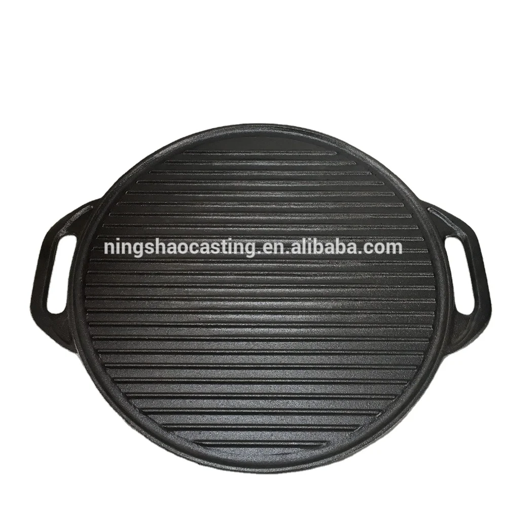 cast iron round griddle pan