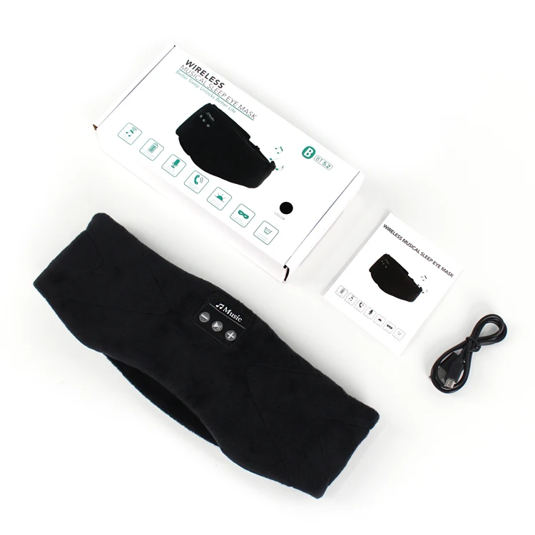 Comfortable Wireless Sleeping Headphone Stereo Music Earphone Bluetooth Headset Eye Mask