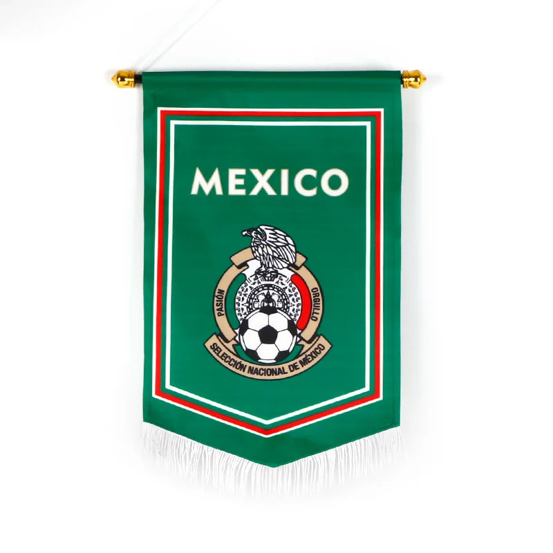 Small Minimum Order Quantity Customize Any Design  Football Pennant Decorative Hanging Display Flag for Football Club