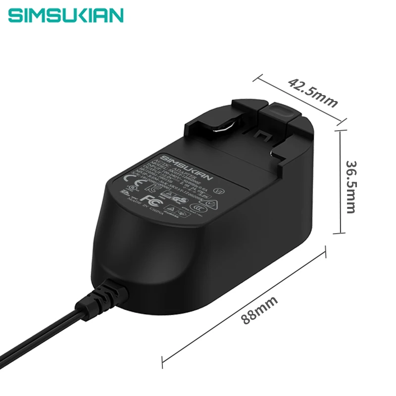 14.5v 2.5a interchangeable type ip44 power adapter intertek multi country winna switching adapter for led