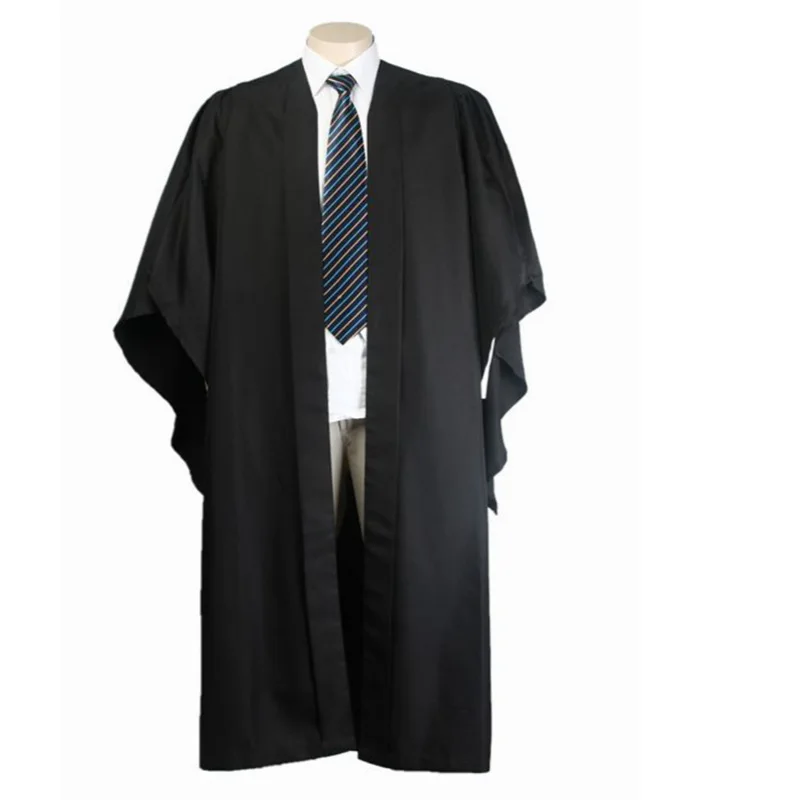 Classic Customs Logo Adults Available Graduation Gown For University College graduation gown black
