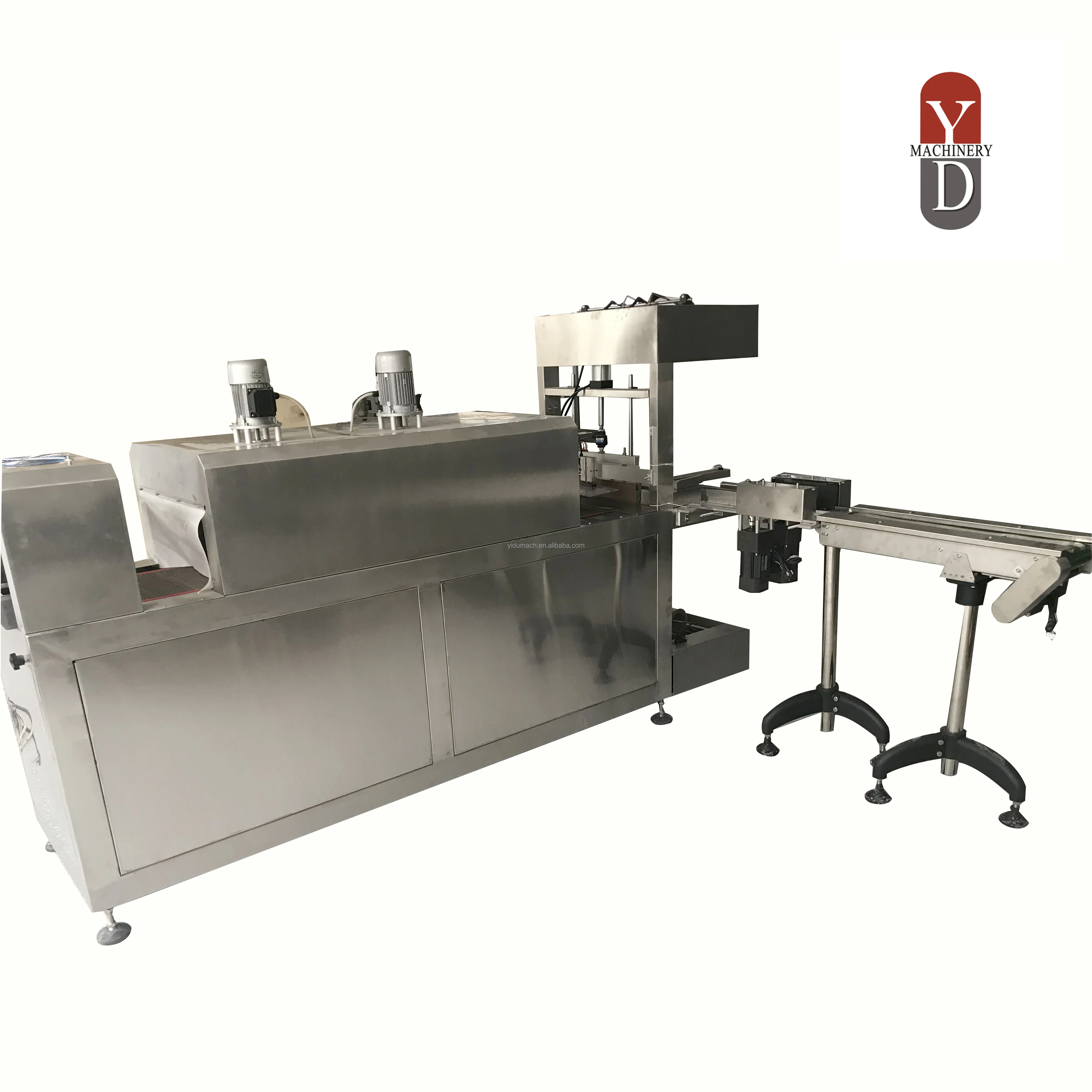 Fully automatic sleeve shrink packing heat shrink wrapping machine multifunction packaging machine cuff heat shrinkable packer