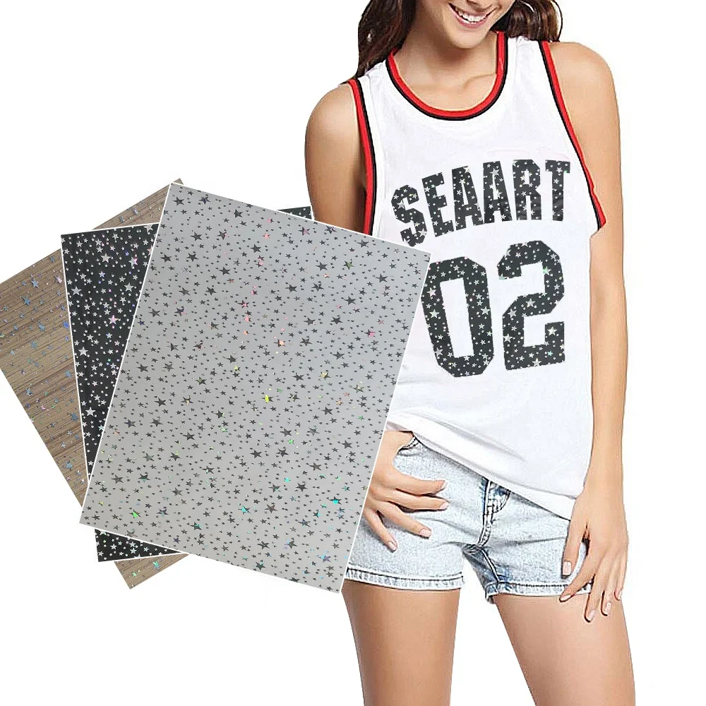 Special Cost Effective Turtle Shell Pattern Stretchy Heat Transfer Vinyl Factory in Guangzhou PU Vinyl Film 1 Roll Clothing High