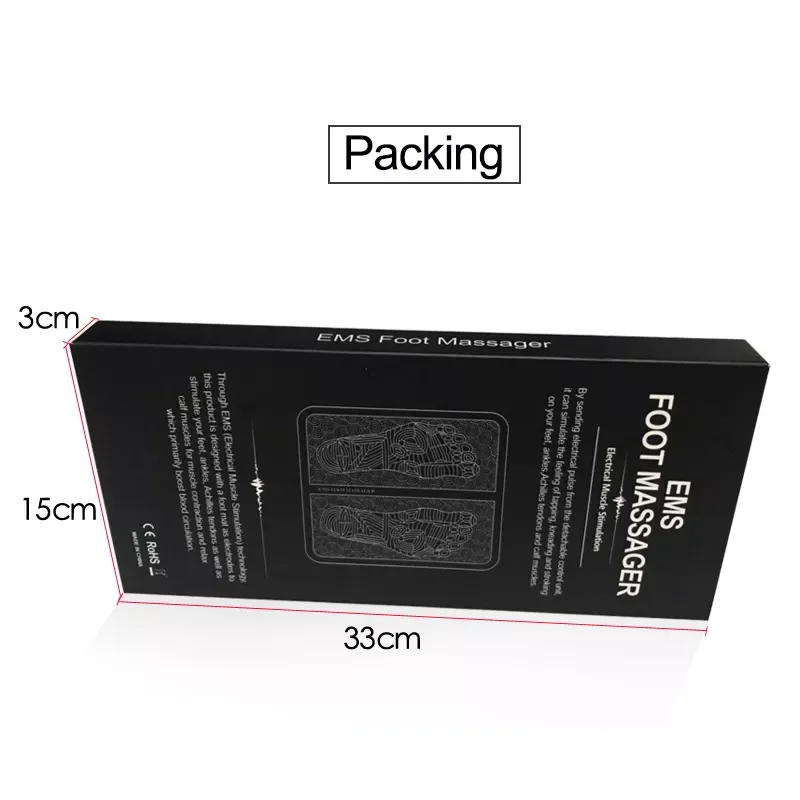 Portable Usb Home Use Pedicure Foot Massager Mat Massage Pad Ems Foot Massager