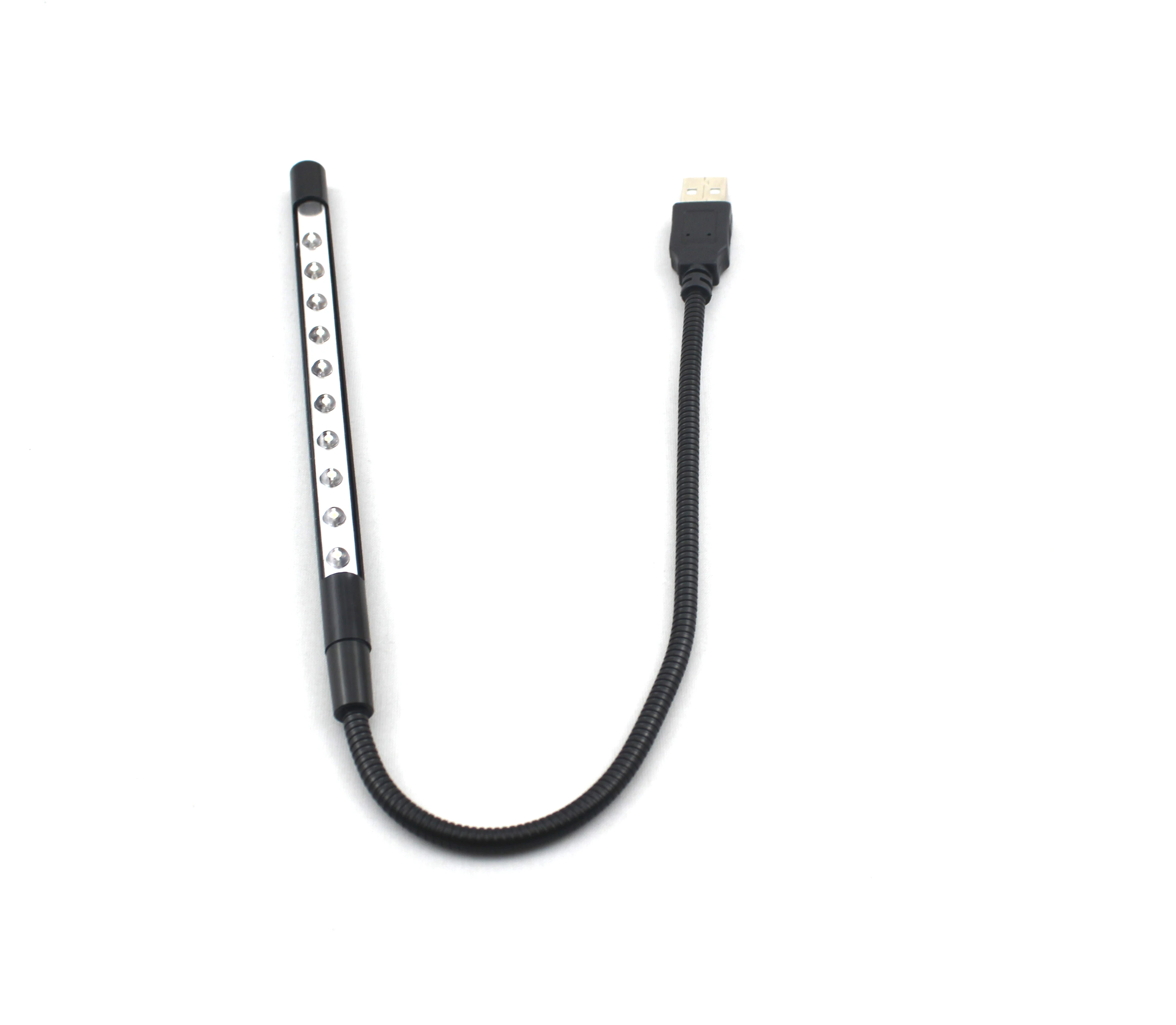 
promotional 10 led light goose neck customized usb led light Best selling computer 5V led light colorful flexible USB led light 