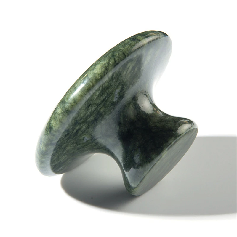 Xiuyan Jade Big Size Mushroom Massage Stone Mushroom Shape Gua Sha Tool Body Healing Stone SPA Energy Stones For Therapy