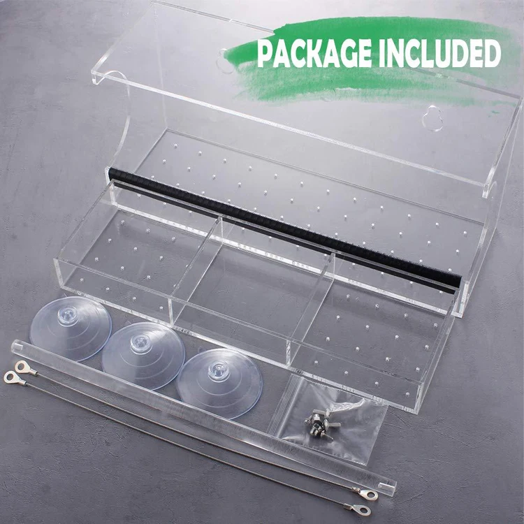 Transparent Bird Feeder Extra Strong Suction Cup Drainage Holes Wild Bird Feeder for Window
