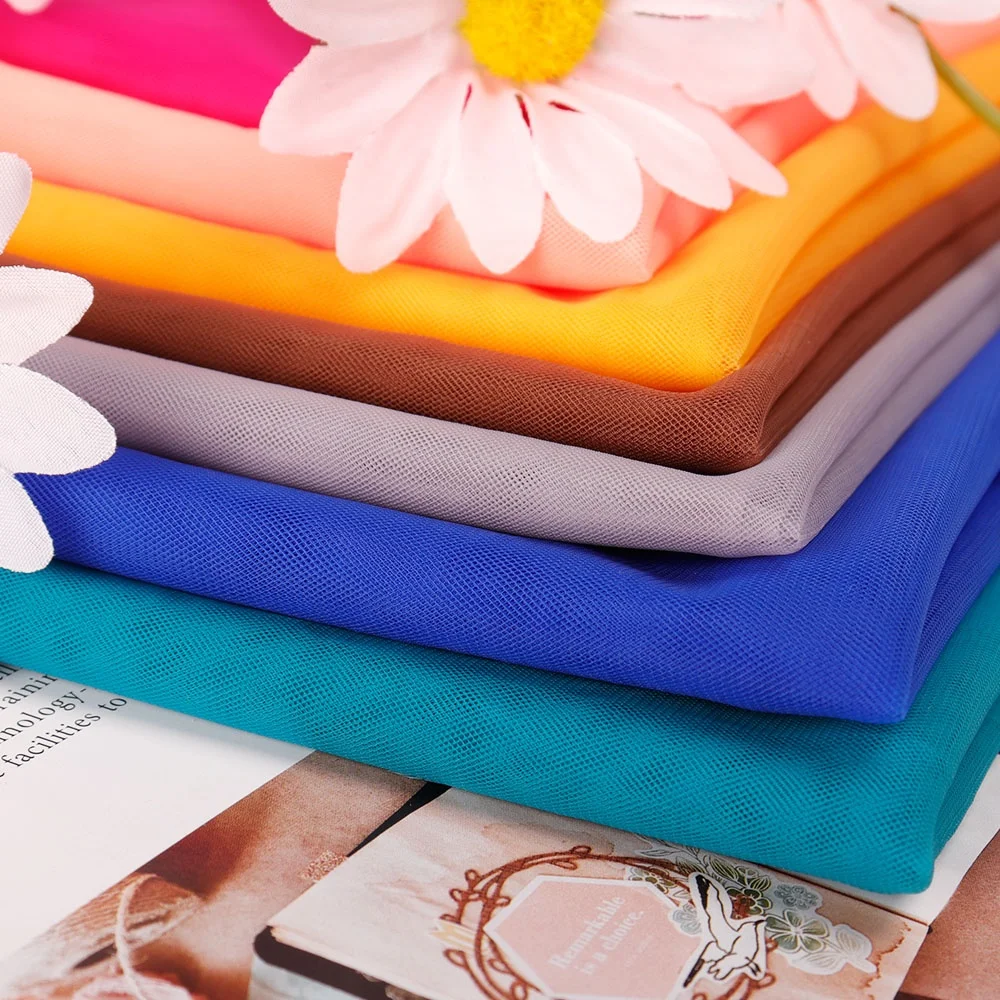 Wholesale Popular Soft 100% Nylon American Tulle Fabric Wedding Robe Fabric For Lady Skirt