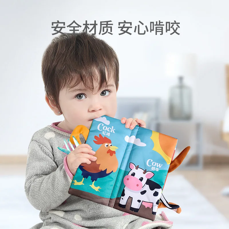 Kids Preschool Educational Toys Exercise Intelligence Cloth Book Cute Print Soft Cloth Book
