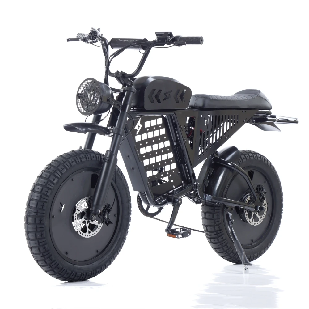 20 Inch Fat Tire 48v Electric Hybrid Road Bike New Trend E Bicycle with 1500W Motor and Long Range Lithium Battery in down Tube