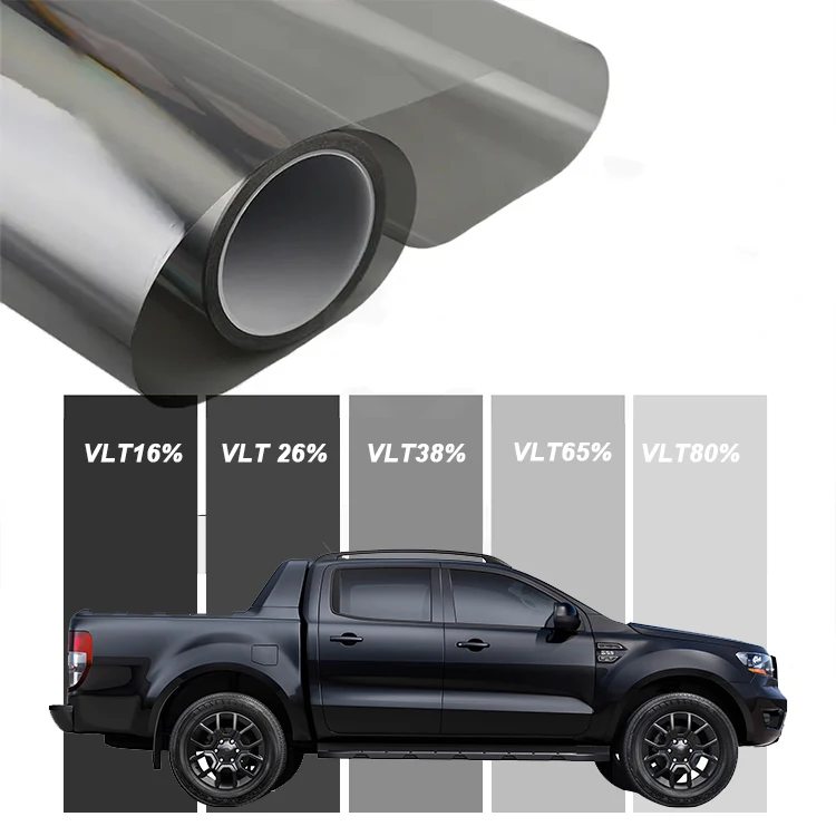 NAKODA 8%VLT 99%IRR 100%UVR Ceramic Car Tint Film for Car Side & Rear Window High Heat Insulation & Good Privacy Protection