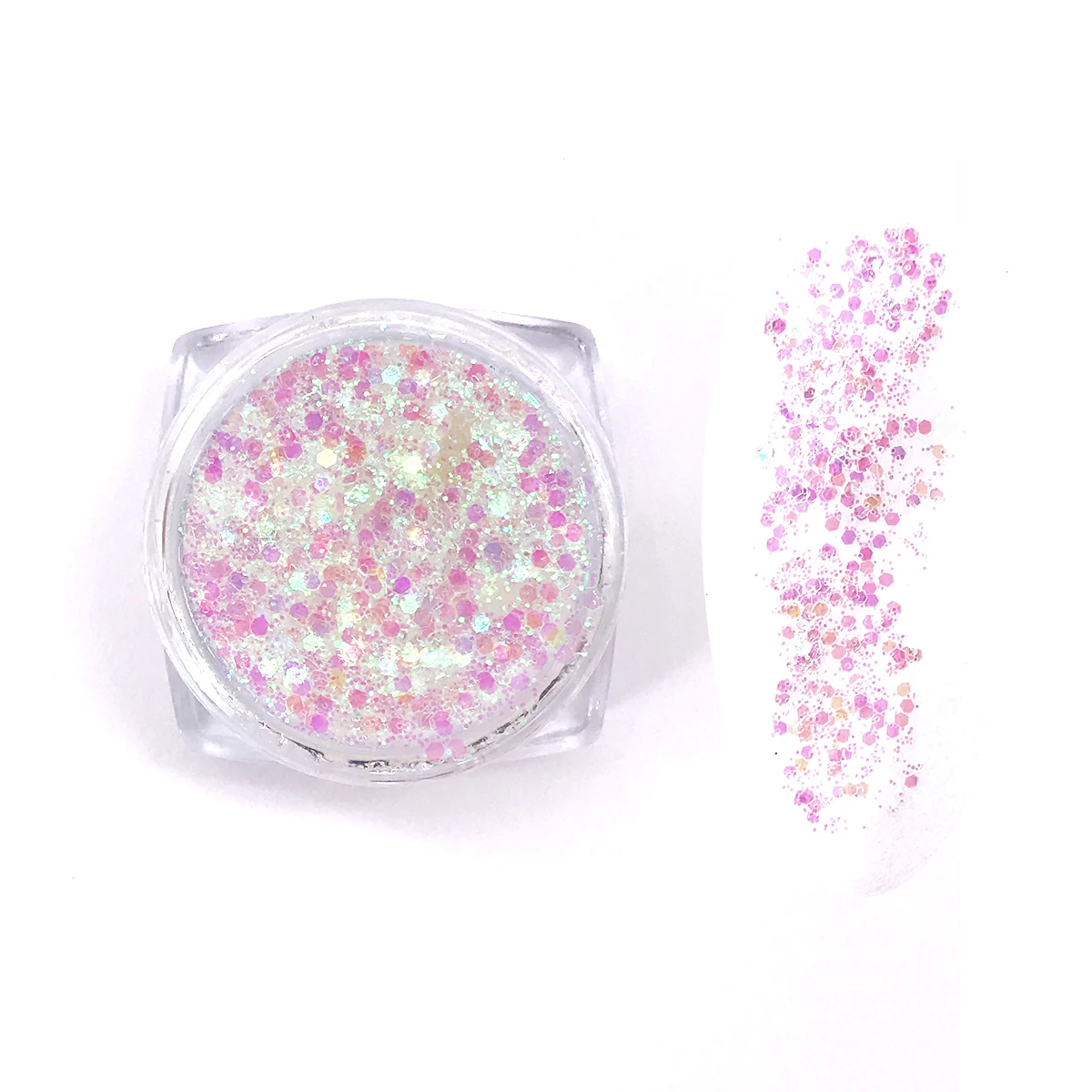 Body Face Glitter Gel 8 Colors Chunky Glitter for Nails Cosmetic Eyeshadow Loose Glow Glitter for Halloween Festival