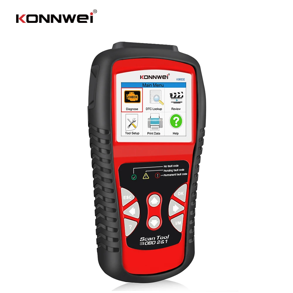 Hot Sale KW830 OBD2 ODB2 Automotive Scanner for Car Diagnosis Universal Auto Fault Error Code Reader Car Diagnostic Scanner