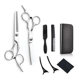 Custom Logo Professional 8 Pcs Hair Cutting Scissors Kits Haircut Scissors Set Hairdressing Shears Set for Barber Salon
