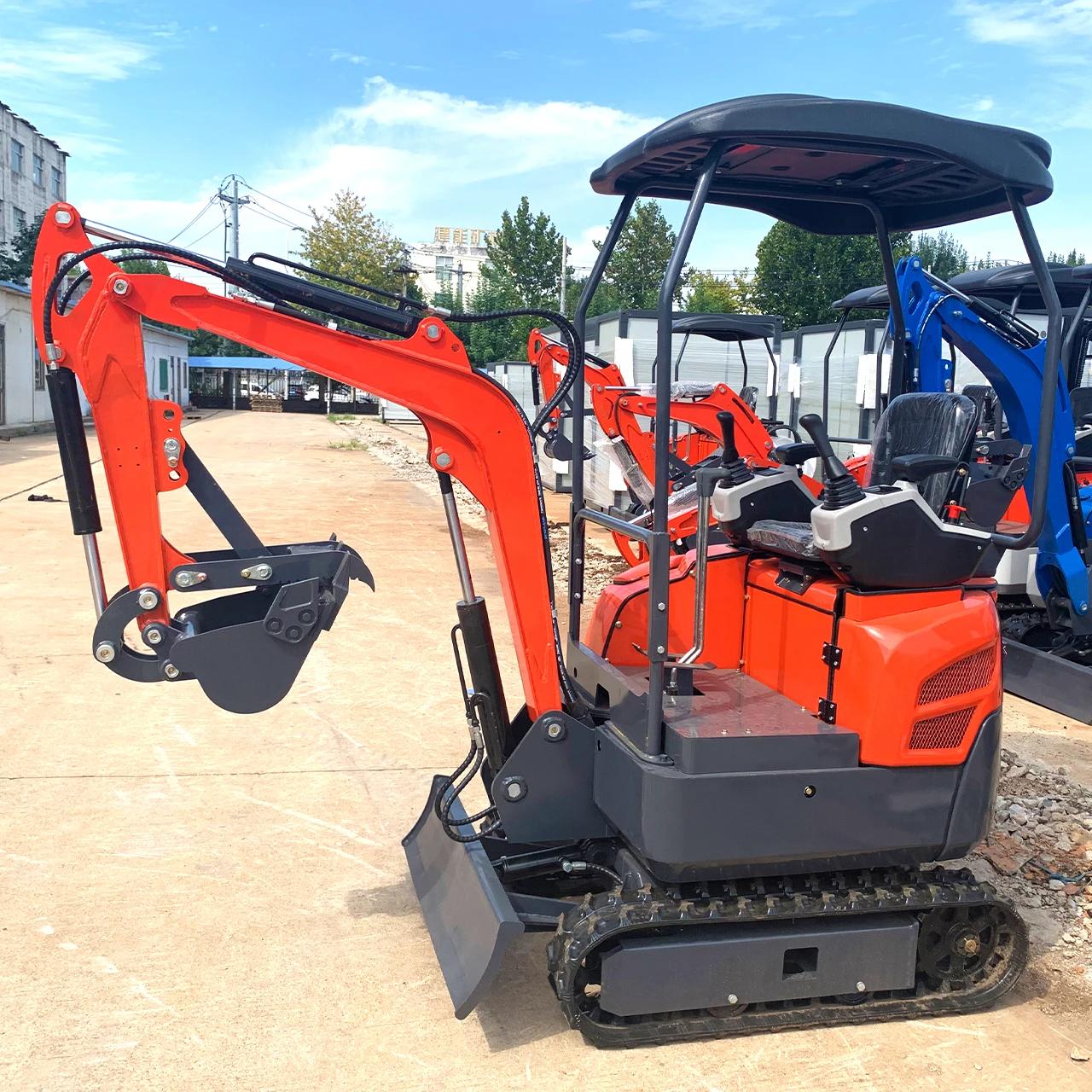 China factory direct sale 3 tons small diesel excavator with cheap price Home lawn mower crawler mini excavator
