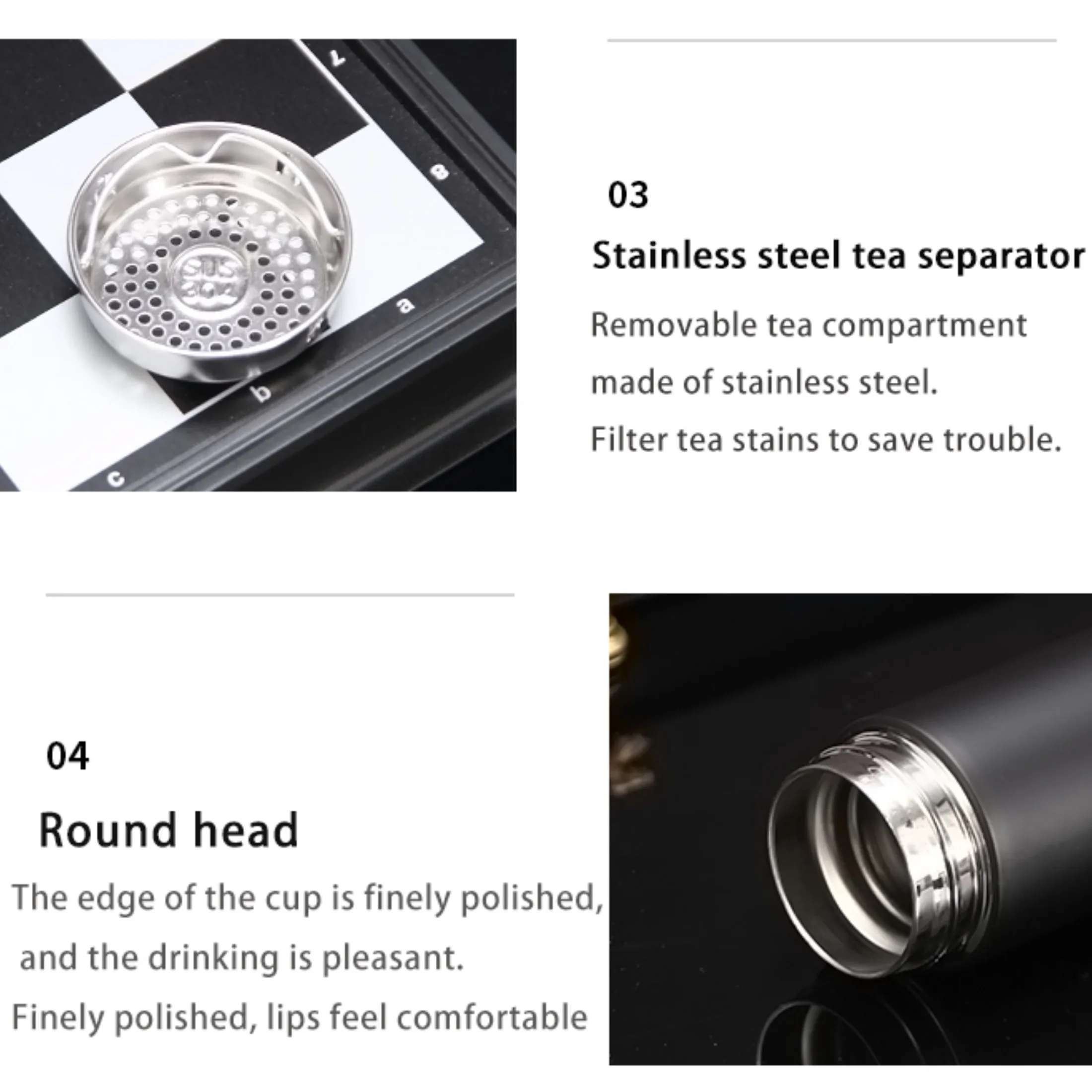 Smart water bottle 304 double wall Stainless Steel vacuum flask LED Temperature Display smart thermo water bottle for Fahrenheit