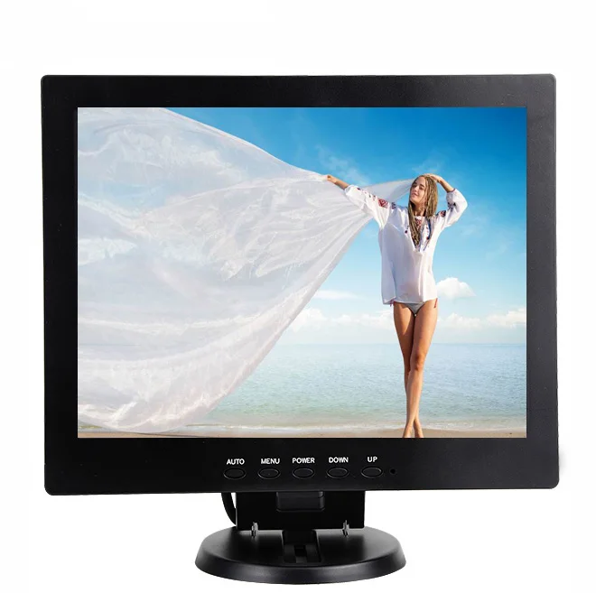 OEM ODM Desktop Square Scree LCD Monitor 12 Inch Industrial 1024*768 Square Display Monitor with VGA HDMIed AV BNC USB 12V DC