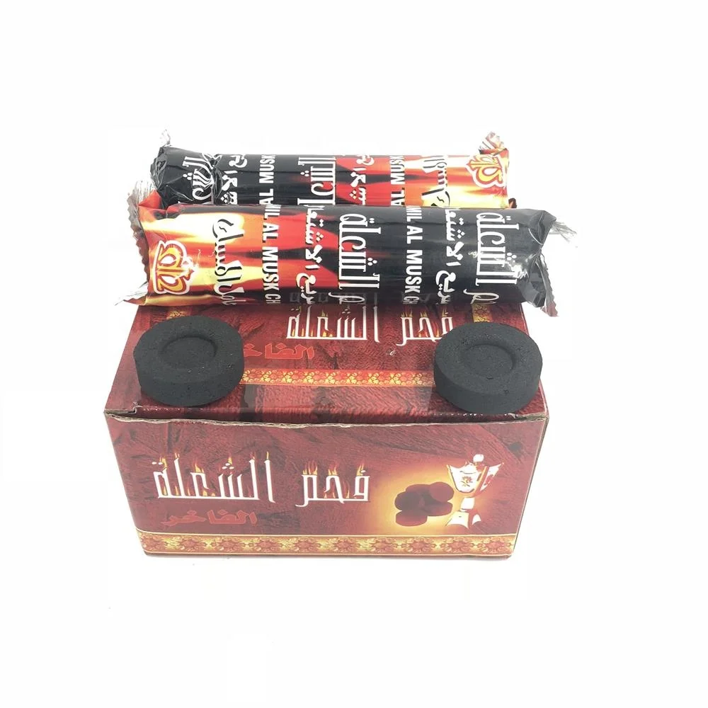 YKS 33mm factory directly Round shisha coal hookah bamboo charcoal price