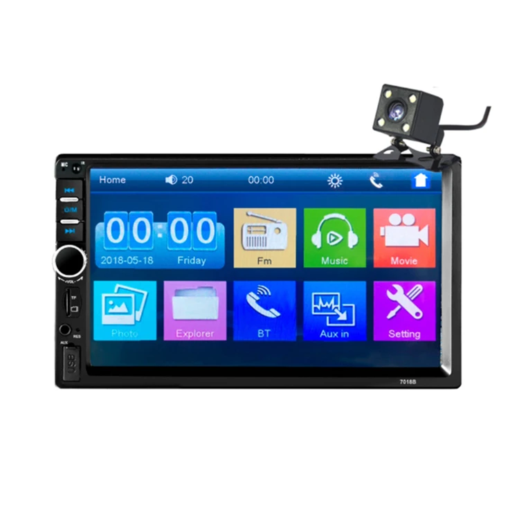 
7 Inch Music Screen Multimedia Mp5 Dvd Player Car Video Stereo 2 Din Car Radio 