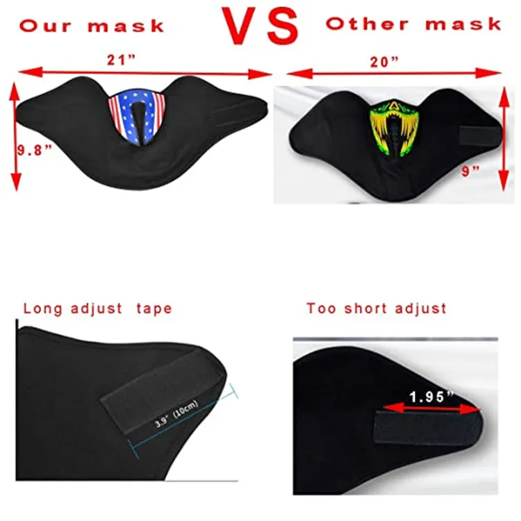 2020 flashing design custom sound active light up glow neon el panel led mask for halloween DJ club party