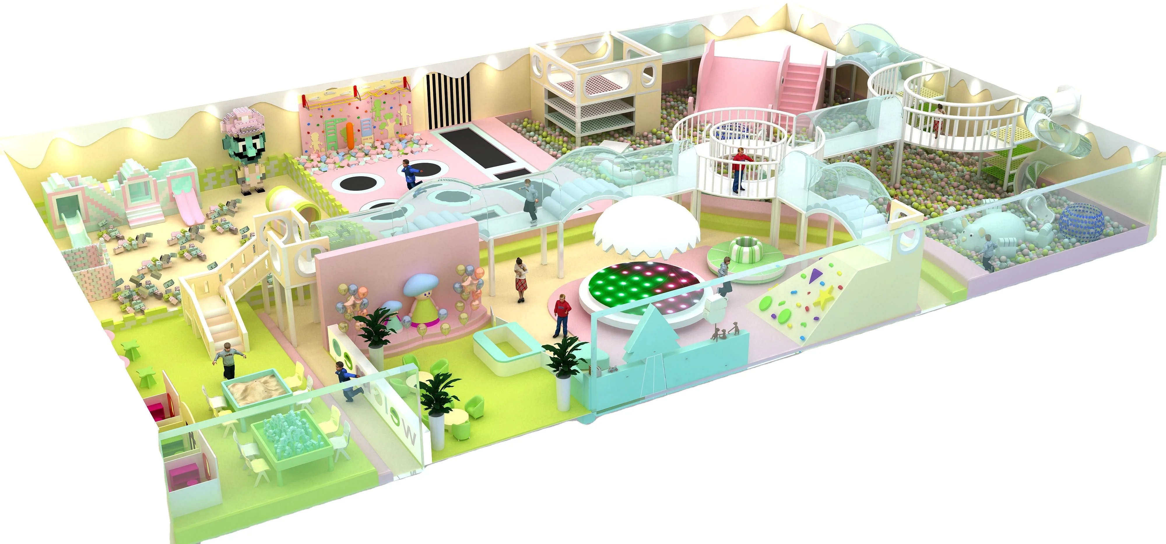 Cannon ball air blaster game kids indoor playhouse soft playground kids