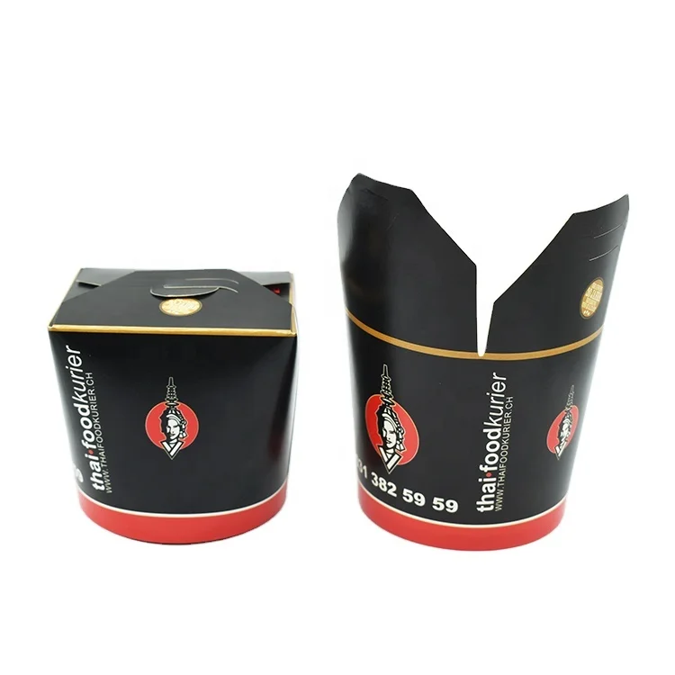 Custom Printing Paper Noodle Cup Healthy Take-away Doner Kebab Paper Box