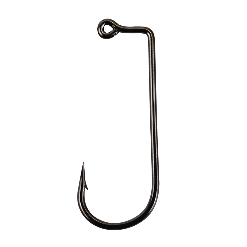 Wholesale 1Pcs Carbon Steel Black Nickel 90 Degree Right Angle Jig Hooks Fishing Tackle
