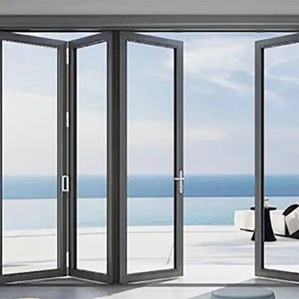 Clearview bifold doors glass 4 panel impact resistant exterior aluminium folding door Aluminium glass Bi Fold door For House