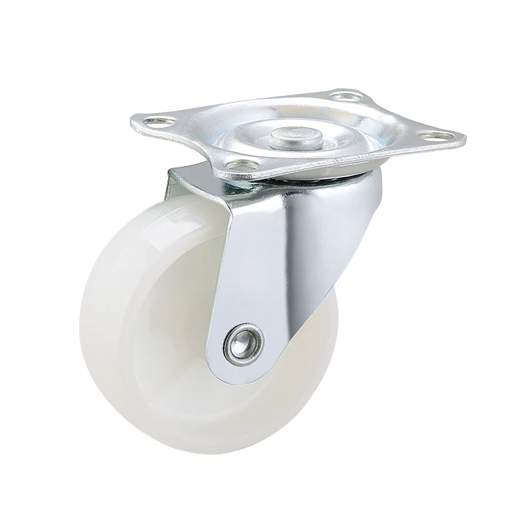 2 дюйма мебельные маленькие белое фиксированное колесико из полипропилена диаметром мячной заклинатель