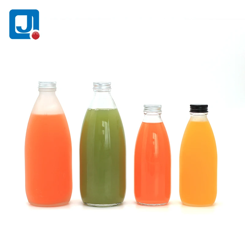 
250ml 500ml empty cold brew glass bottle with aluminum lid for kombucha juice beverages 