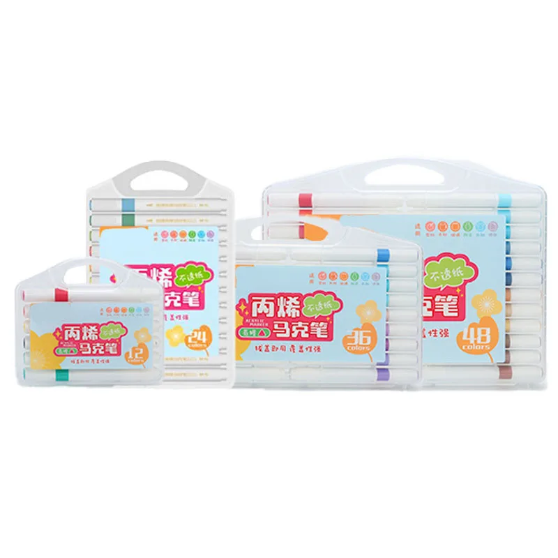 Painting stationery impervious triangle rod DIY acrylic marker pen hand-painted graffiti acrylic color pen for promotion