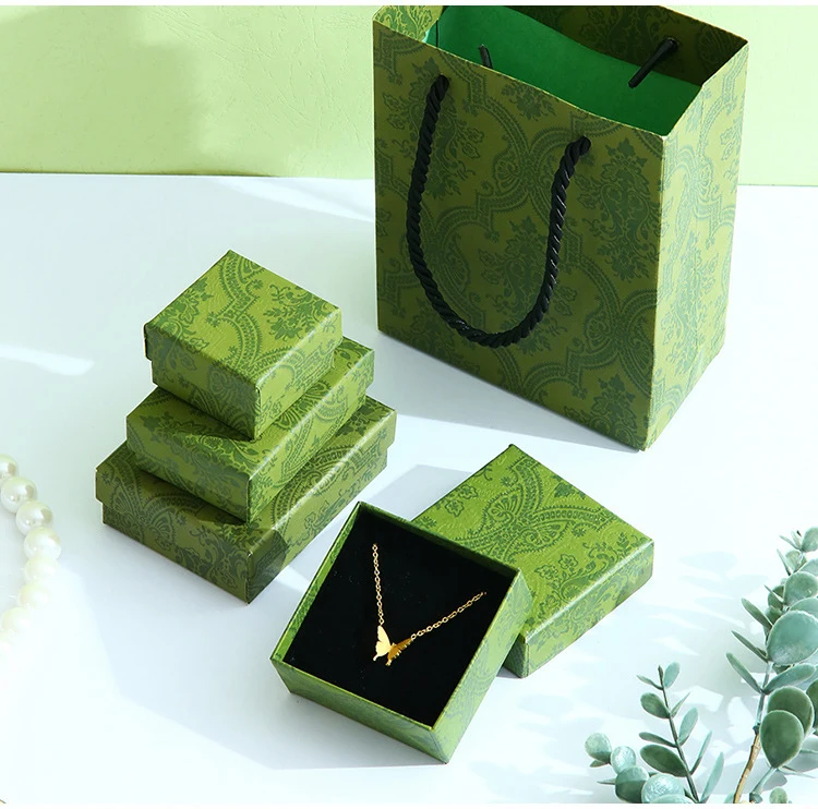 Hot Eco Friendly Custom Logo Recyclable Handmade Gift Box Packing For Jewellery Necklace Bracelet Rings Drawer Paper Jewelry Box