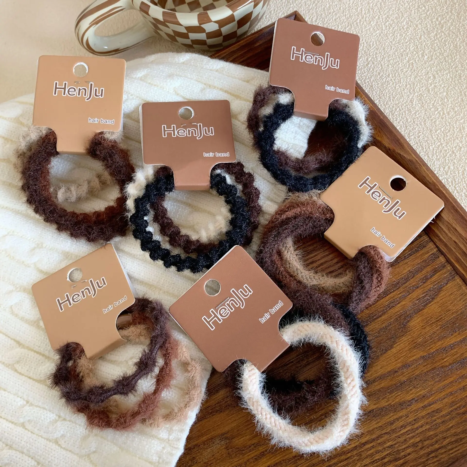 Europe And America Infant Hairband Kids Hair Bow With Elastic Band Personalized Elegance Plush Korean Kids Hair Band for Girl