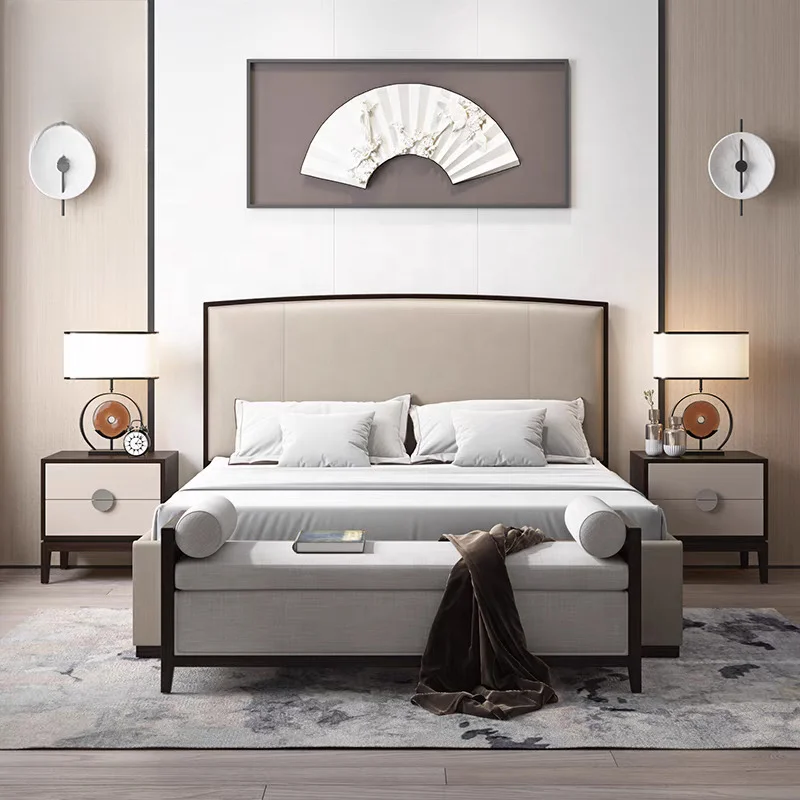 Dark Color Hotel Furniture Dubai Hotel Furniture Sample Wood Bedroom Furniture for Hotel