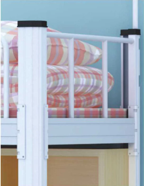
Dormitory department bedroom steel student beds metal frame bunk bed with desk 