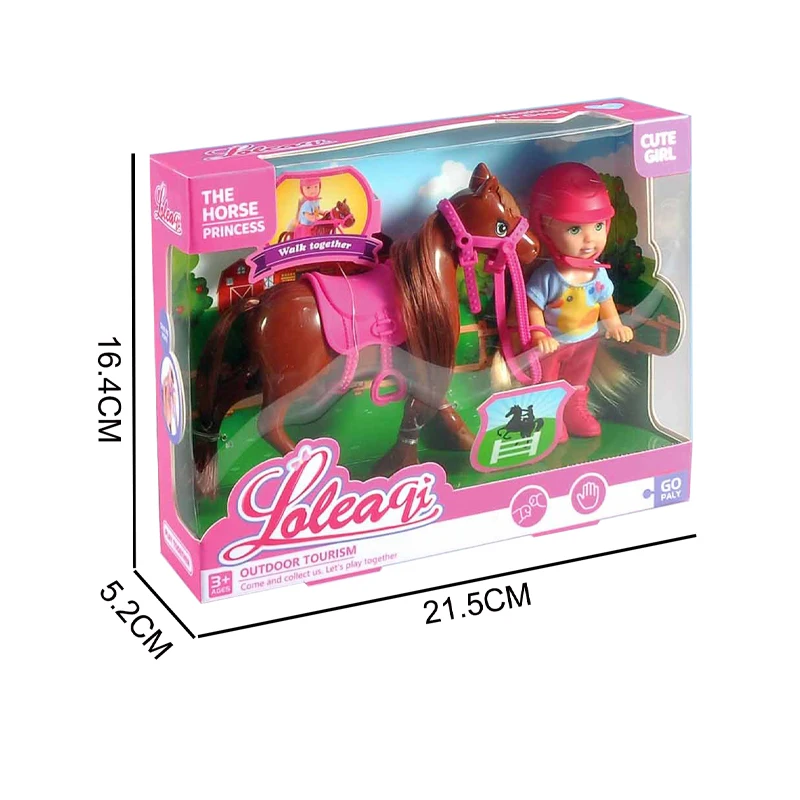 QS New Design DIY Assembly Pretend Play House Game Toys Cartoon Plastic Fashion Park Scene Baby Doll Set Toys For Children Gift