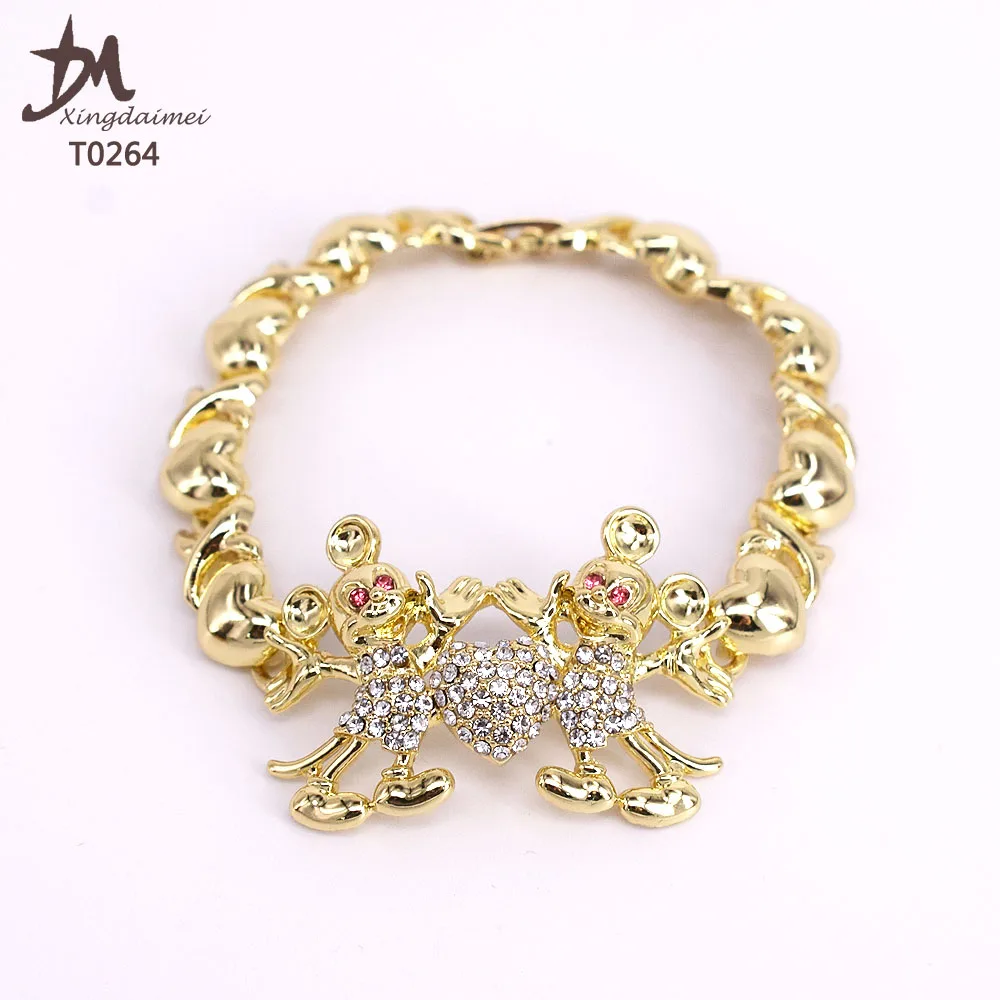 
T0264 Latest design Christmas gift cute girl Mickey kids jewelry set 