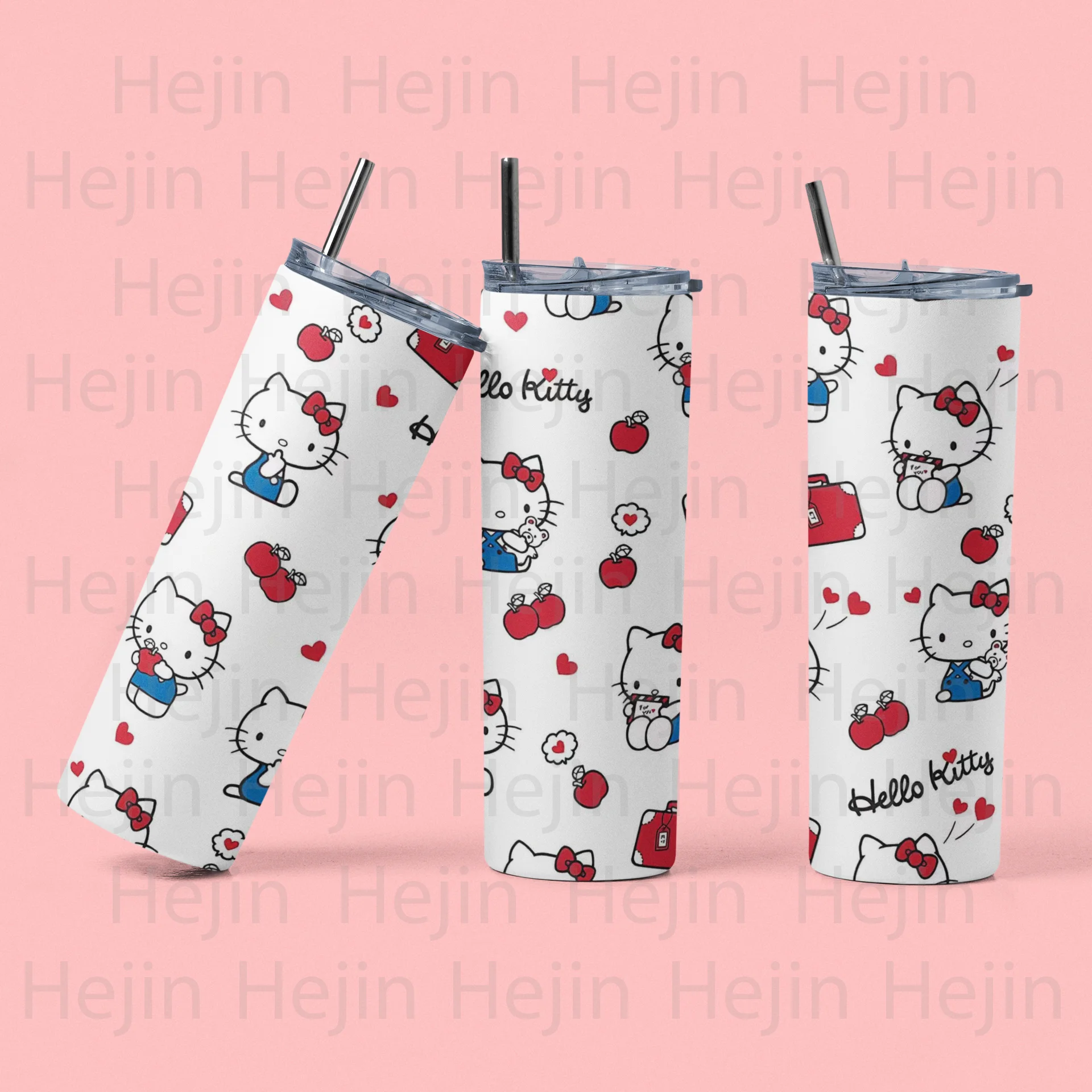 China Factory Wholesale Cartoon 20oz Stainless Steel Portable Hot and Cold Insulated Cute Water Tumbler with Straw