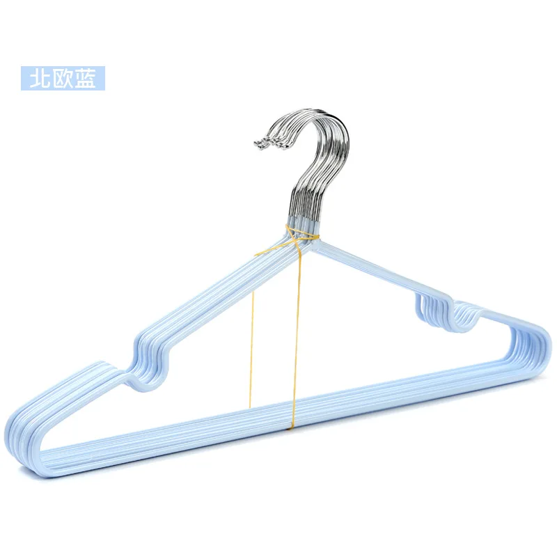 10pcs Colorful Rubber &Stainless Steel Hangers for Clothes Pegs Antiskid Drying Clothes Rack Non Slip Hanger Outdoor Drying Rack