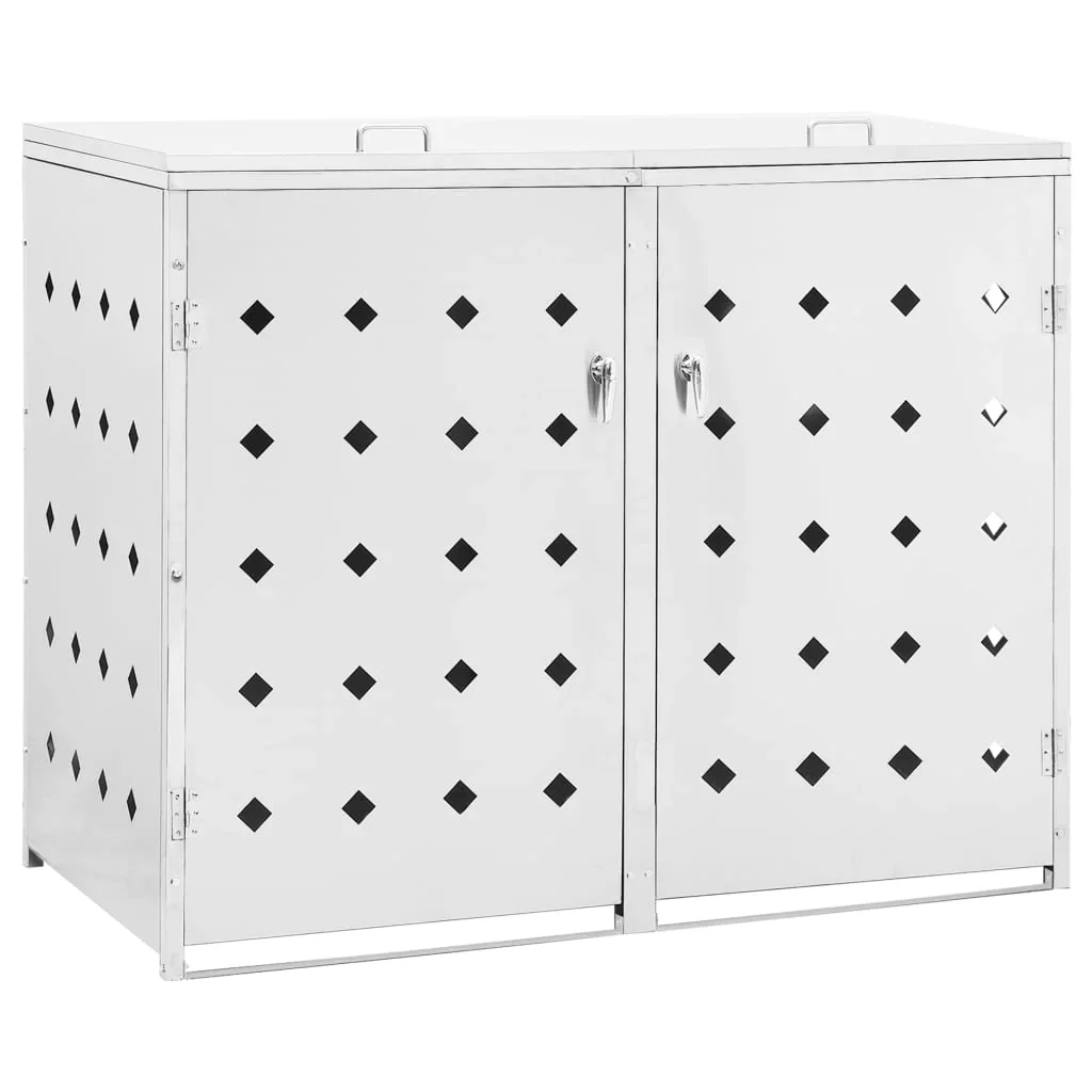 Backyard lockable design metal waste garage trash bin