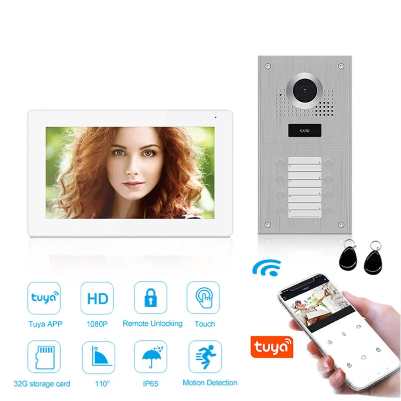 Smart Hd Ip Video Intercom Doorbell Video Entry Intercom For Multi Apartments