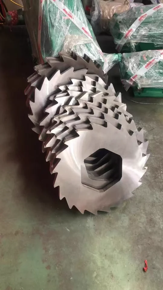 double shaft shredder blades
