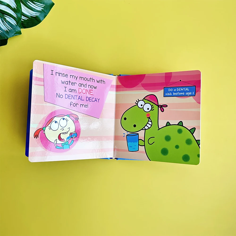 Custom Coloring Hard Cover Book Print Service Libros Baby Child Manga Children Story Hardcover Flap Board Book Printing for kids