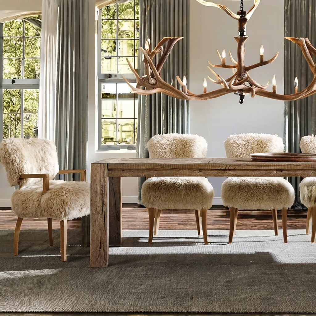 Modern American Style Dining Room Set Dining Table and Chairs Set