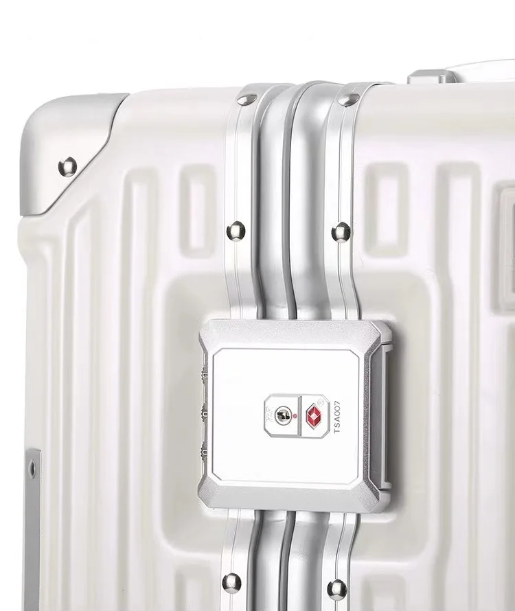 2023 new style PC allumimum frame trolley bags big capacity suitcase luggage multifunctional travelling bag with cup holder