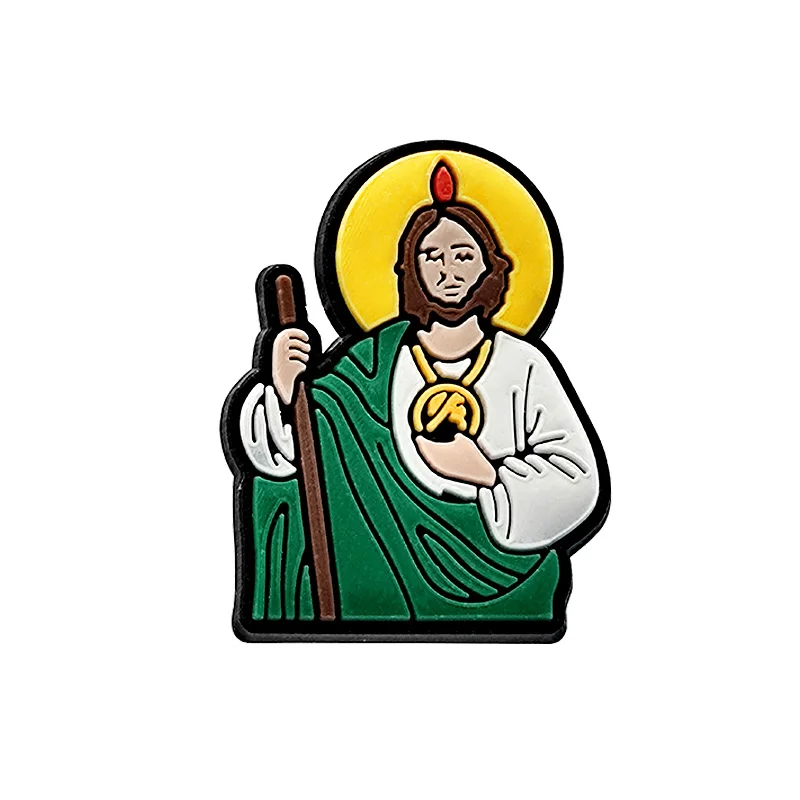 new arrival custom religion logo fashion Bible shoe buckle detachable diy cheap cross shoe decorations Jesus women shoes charms