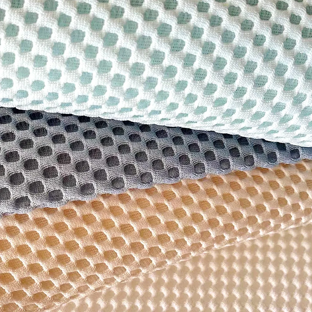 Recycled Cheap Price Knitted Square Hole 3D Air Mesh Fabric For Motorcycle Seat Cover
