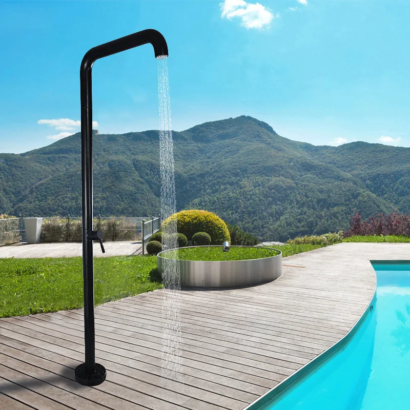 Outdoor Rustproof Inox 304 Freestanding Garden Shower System Panel Swimming Pools Stainless Steel Showers Column