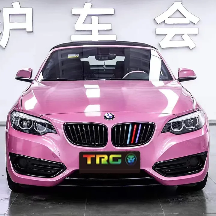 High quality wholesale 1.52*18m auto color gloss body protection sticker Vinyl super bright pink paint protective film