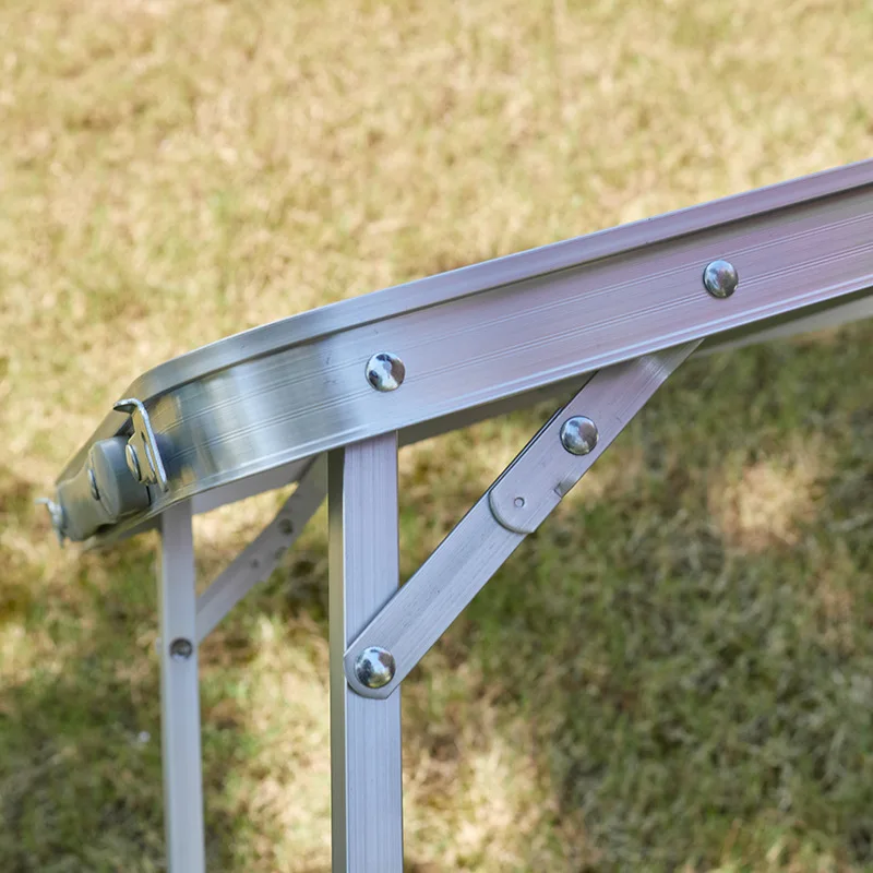 Adjustable Camping Chair and Portable Aluminum Table Solid Wood Outdoor Furniture for Picnics and Laptop Use for School